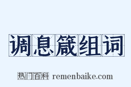 调息箴组词是什么意思的图片